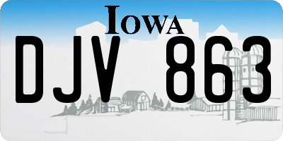 IA license plate DJV863