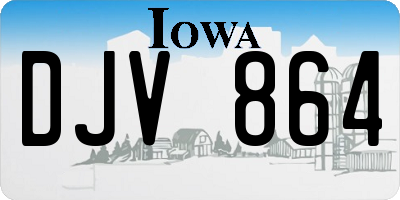IA license plate DJV864