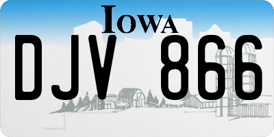 IA license plate DJV866