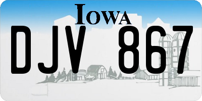 IA license plate DJV867