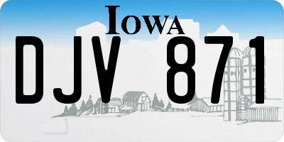 IA license plate DJV871