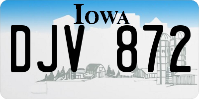 IA license plate DJV872