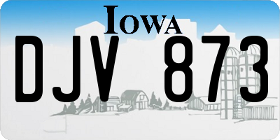 IA license plate DJV873