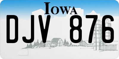 IA license plate DJV876