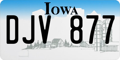 IA license plate DJV877