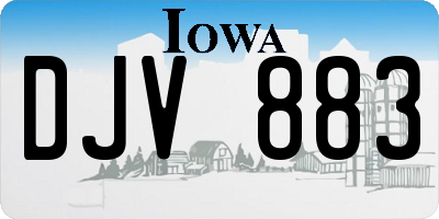 IA license plate DJV883