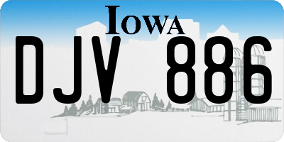 IA license plate DJV886