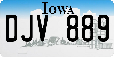 IA license plate DJV889