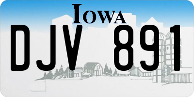 IA license plate DJV891