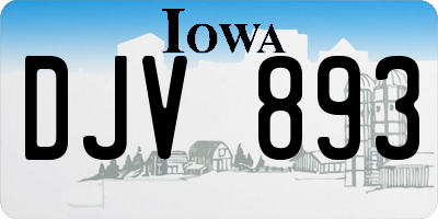 IA license plate DJV893