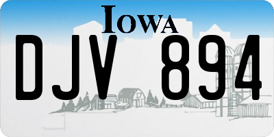 IA license plate DJV894