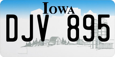 IA license plate DJV895