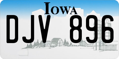 IA license plate DJV896