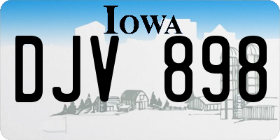 IA license plate DJV898