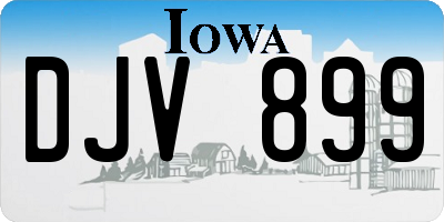 IA license plate DJV899