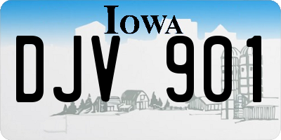 IA license plate DJV901