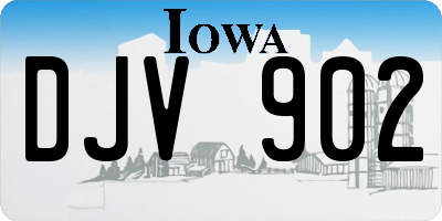IA license plate DJV902