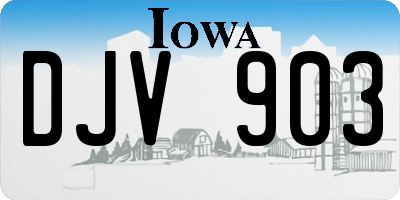 IA license plate DJV903