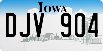 IA license plate DJV904