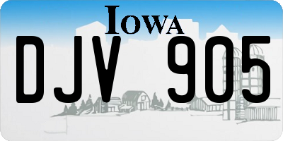 IA license plate DJV905