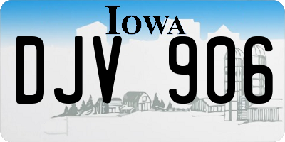 IA license plate DJV906