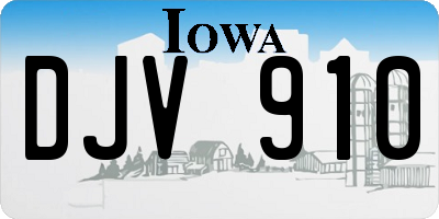 IA license plate DJV910