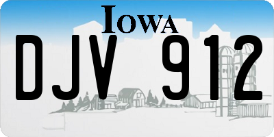 IA license plate DJV912