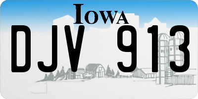 IA license plate DJV913