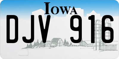IA license plate DJV916