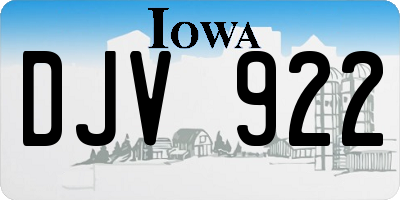 IA license plate DJV922