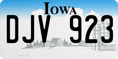 IA license plate DJV923