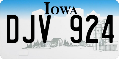 IA license plate DJV924