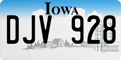 IA license plate DJV928