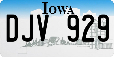 IA license plate DJV929