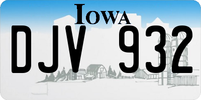 IA license plate DJV932