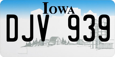 IA license plate DJV939