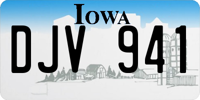 IA license plate DJV941