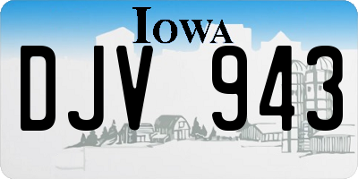 IA license plate DJV943