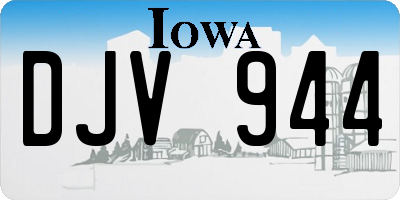 IA license plate DJV944