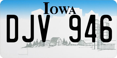 IA license plate DJV946