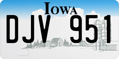 IA license plate DJV951