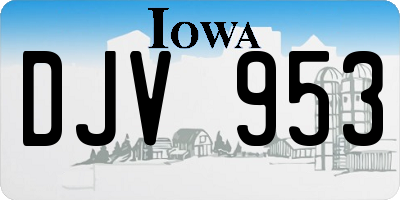 IA license plate DJV953