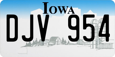 IA license plate DJV954