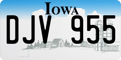 IA license plate DJV955