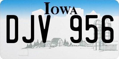 IA license plate DJV956