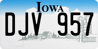 IA license plate DJV957