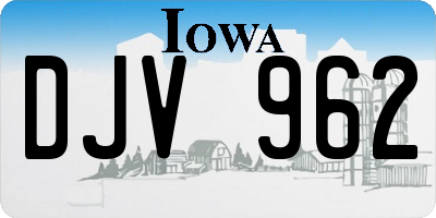 IA license plate DJV962