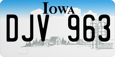 IA license plate DJV963