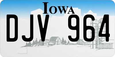 IA license plate DJV964