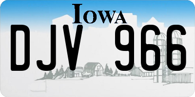 IA license plate DJV966
